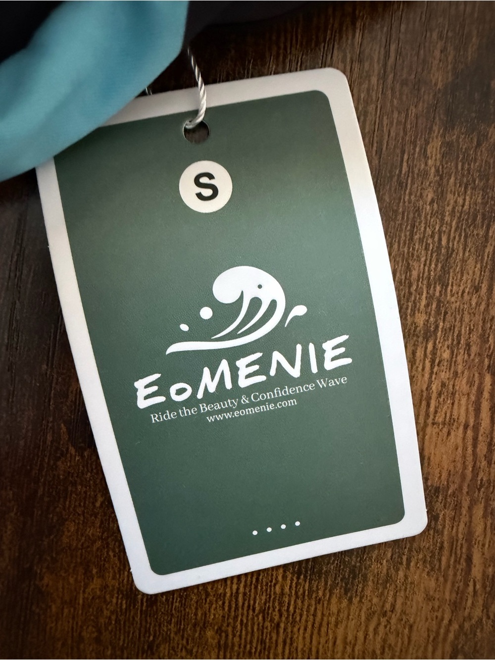 Seafoam & Black One-Piece Swimsuit by EoMENIE - Picture 2 of 4